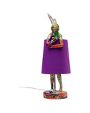 Kare - Table Lamp Animal Rabbit Graffiti/Purple 50cm