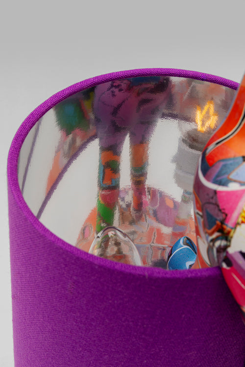 Kare - Table Lamp Animal Rabbit Graffiti/Purple 50cm