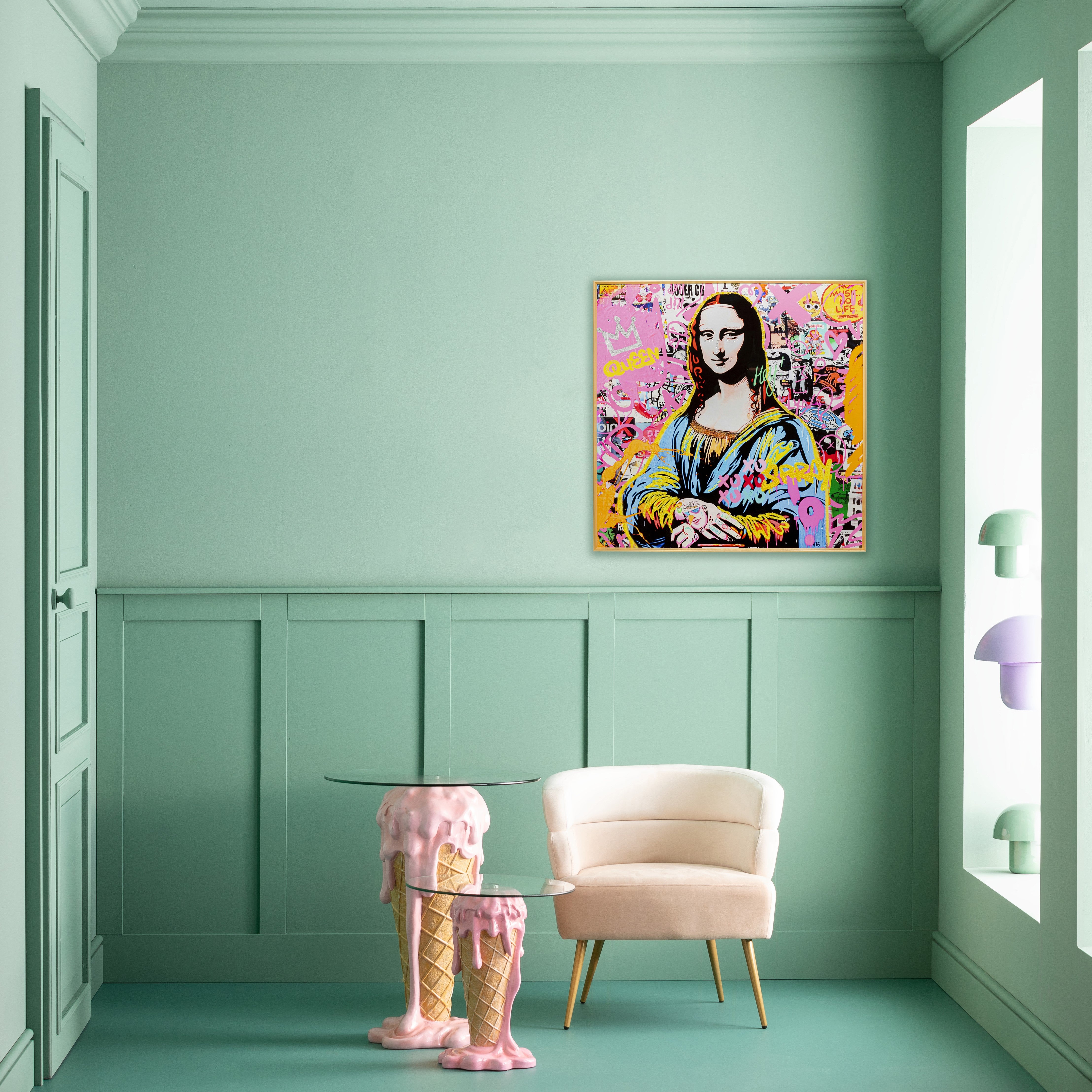 Kare - Framed Picture La Viva Woman 100x100cm