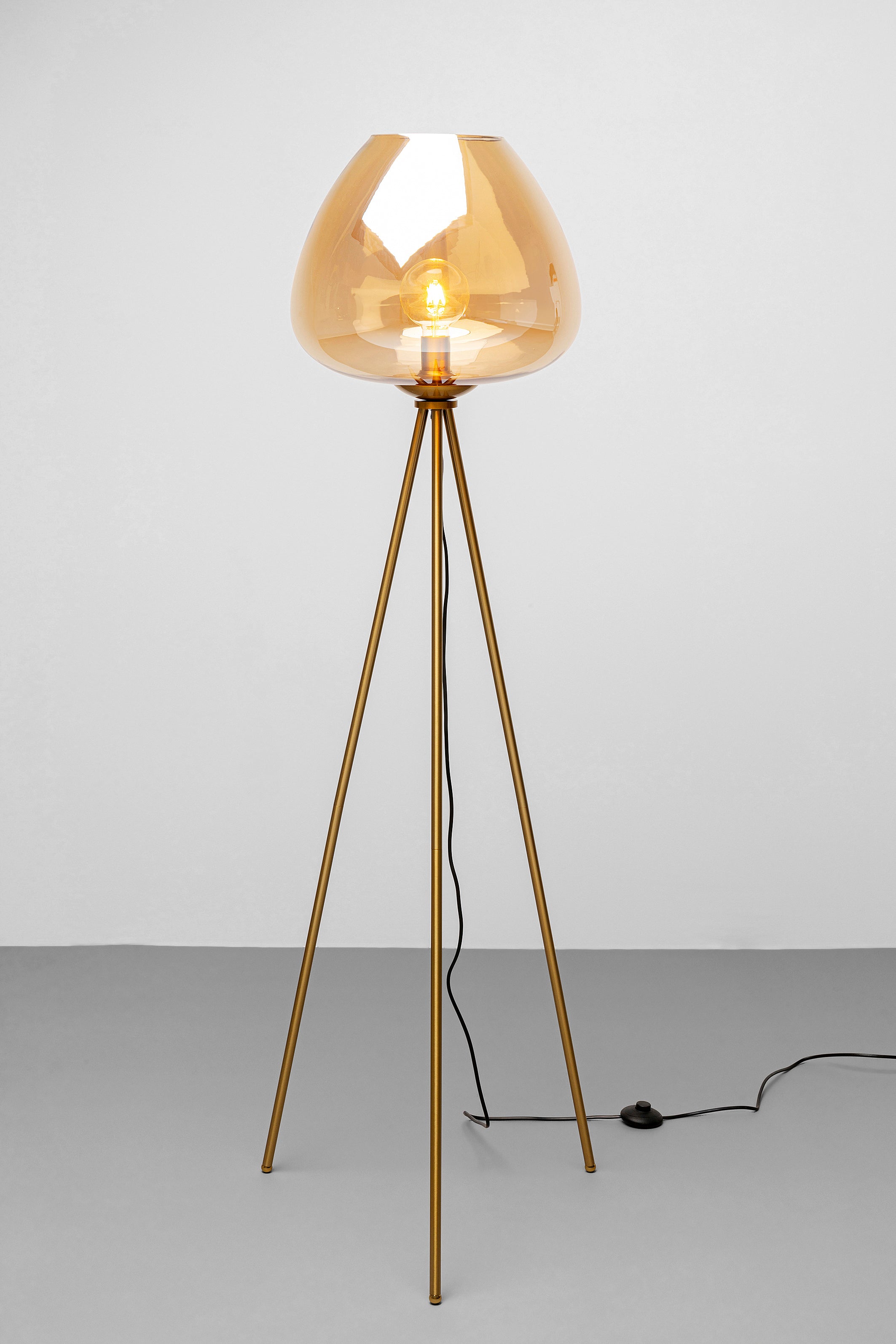 Kare - Floor Lamp Sphere Amber 146cm