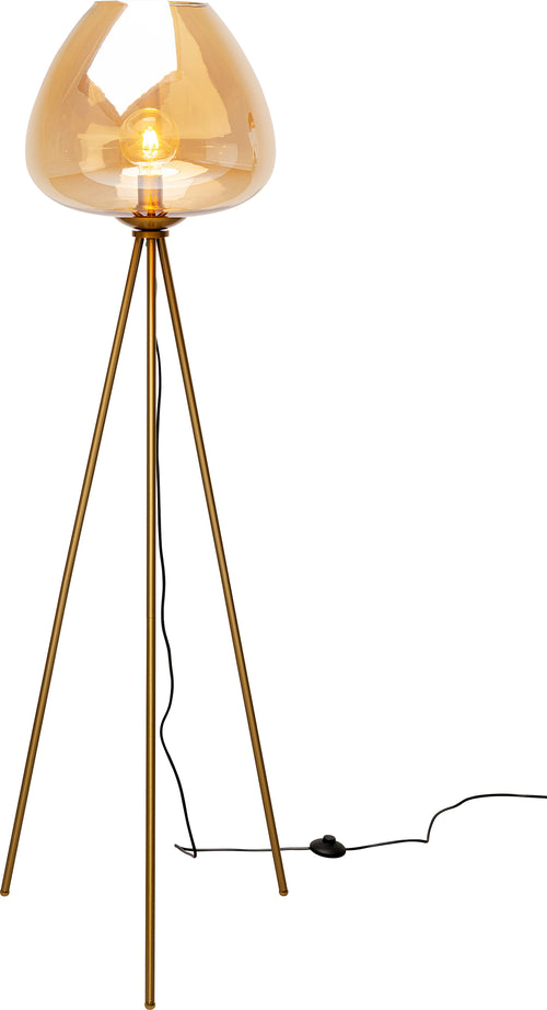Kare - Floor Lamp Sphere Amber 146cm