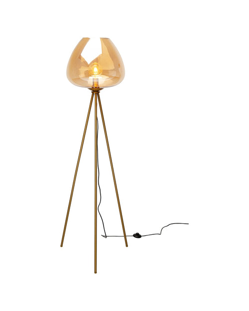 Kare - Floor Lamp Sphere Amber 146cm