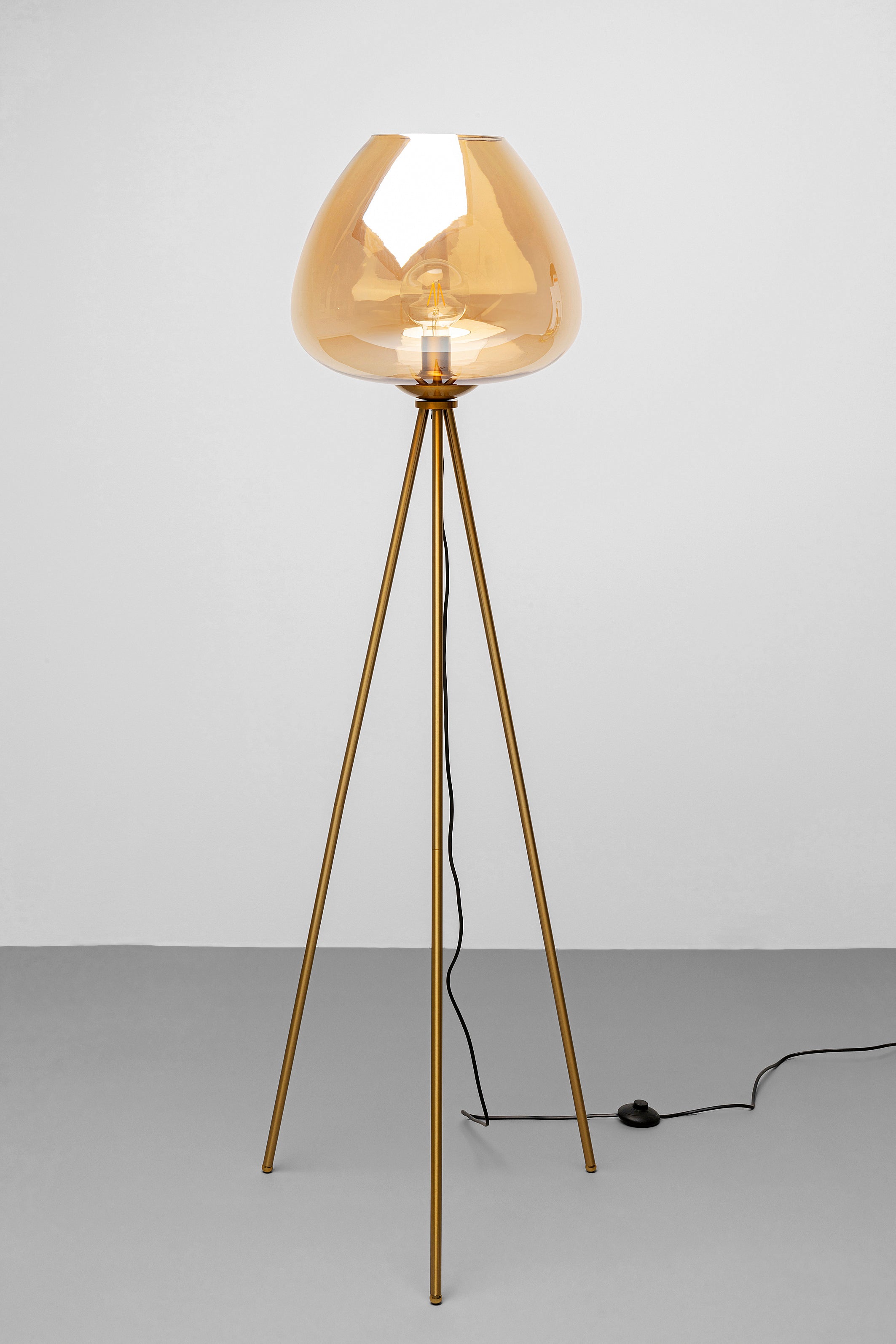 Kare - Floor Lamp Sphere Amber 146cm