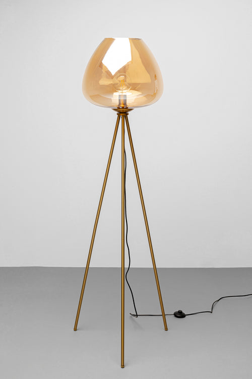 Kare - Floor Lamp Sphere Amber 146cm