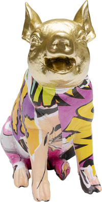 Kare - Deco Figurine Graffiti Pig 20cm