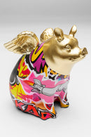 Kare - Deco Figurine Graffiti Flying Pig 16cm