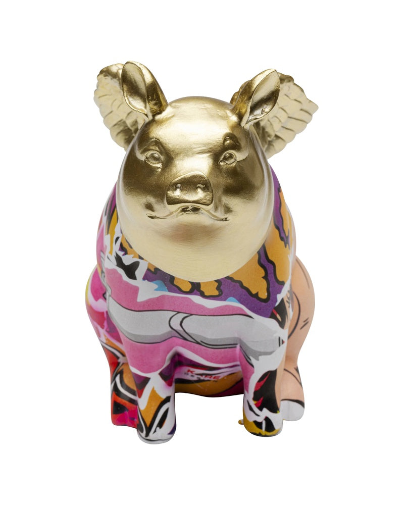 Kare - Deco Figurine Graffiti Flying Pig 16cm
