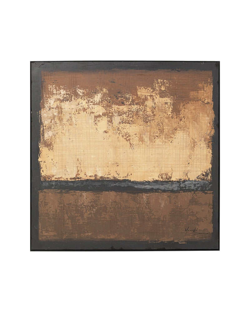 Kare - Framed Picture Silence Brown 120x120cm