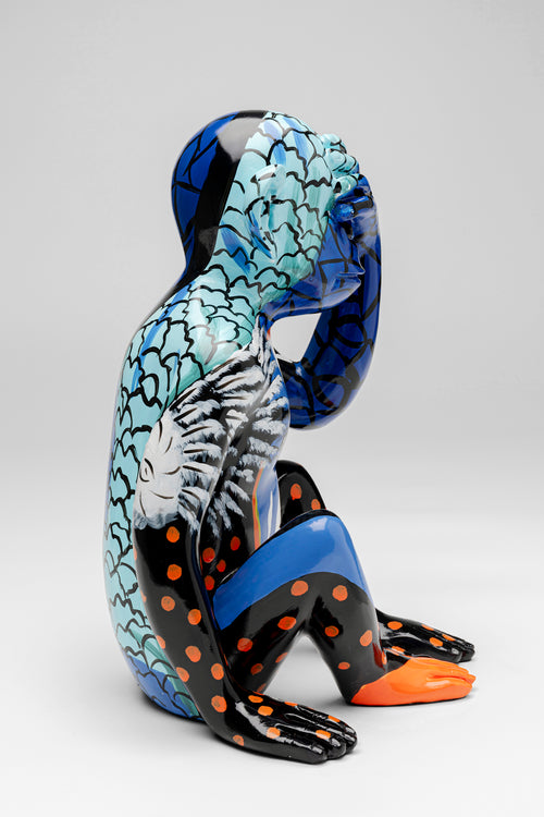 Kare - Deco Figurine Graffiti Monkey Blue 39cm
