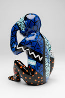 Kare - Deco Figurine Graffiti Monkey Blue 39cm