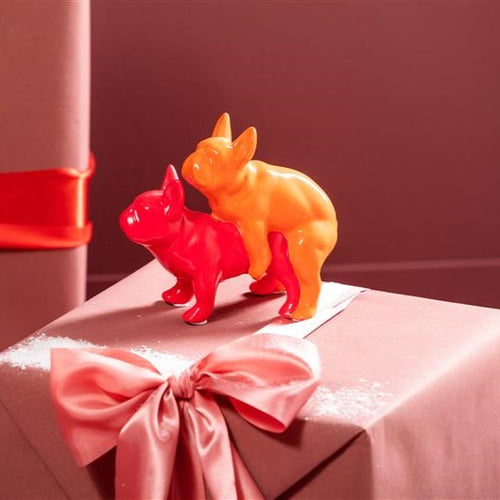 Kare - Deco Figurine Love Dogs Pink Duo Pop