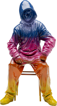 Kare - Deco Figurine Street Art Boy Rainbow 36cm