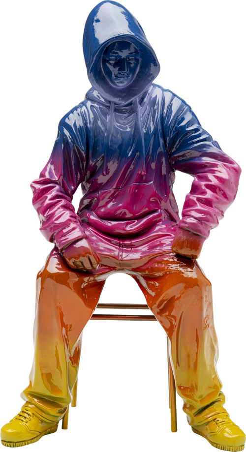 Kare - Deco Figurine Street Art Boy Rainbow 36cm