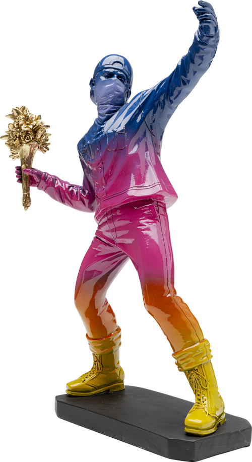 Kare - Deco Figurine Street Art Bouquet Rainbow 41cm