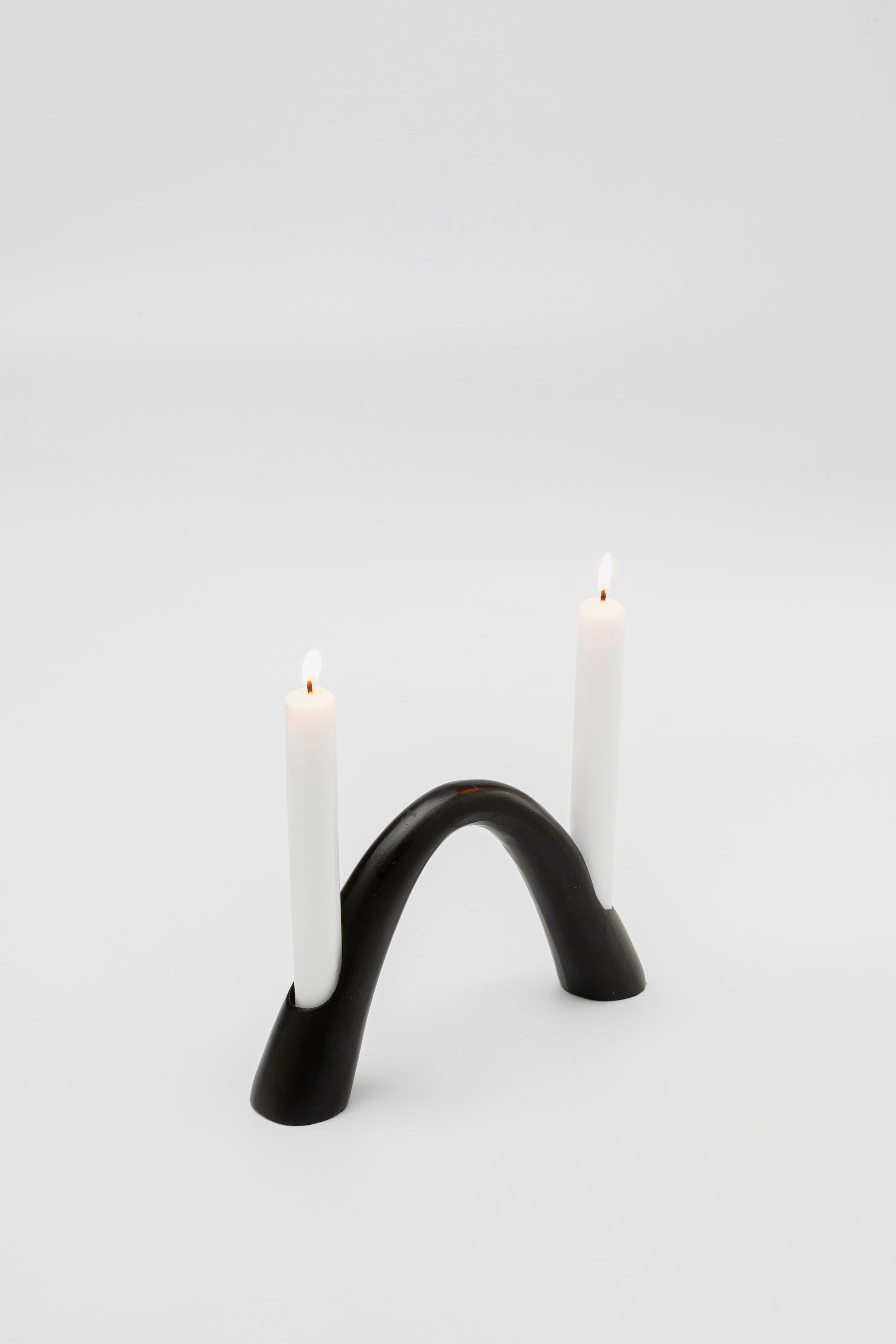 Kare - Candle Holder Bow Duo Black 13cm