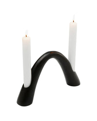 Kare - Candle Holder Bow Duo Black 13cm