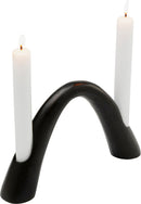 Kare - Candle Holder Bow Duo Black 13cm