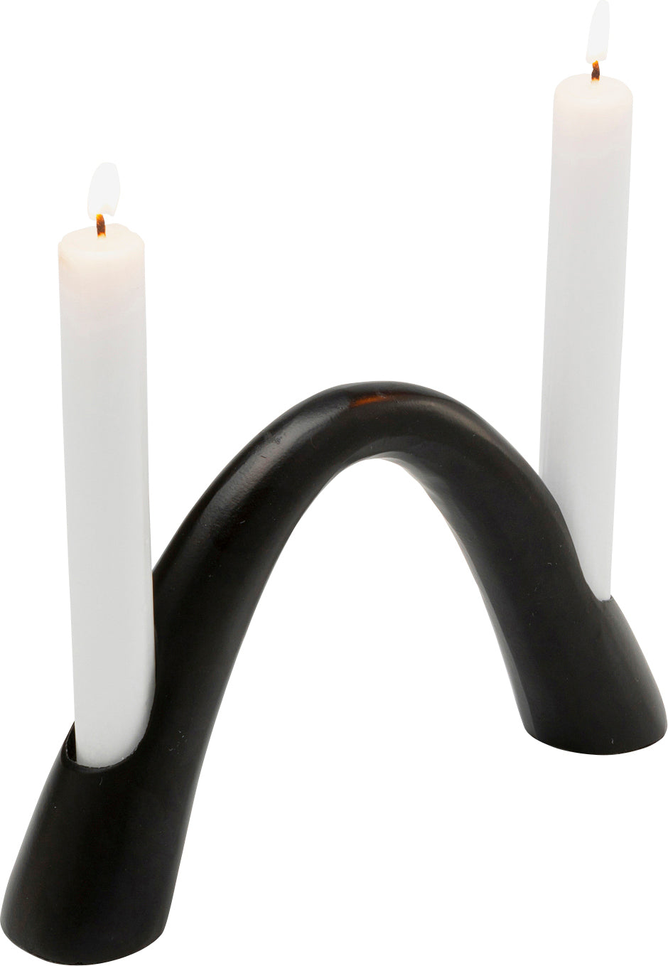 Kare - Candle Holder Bow Duo Black 13cm