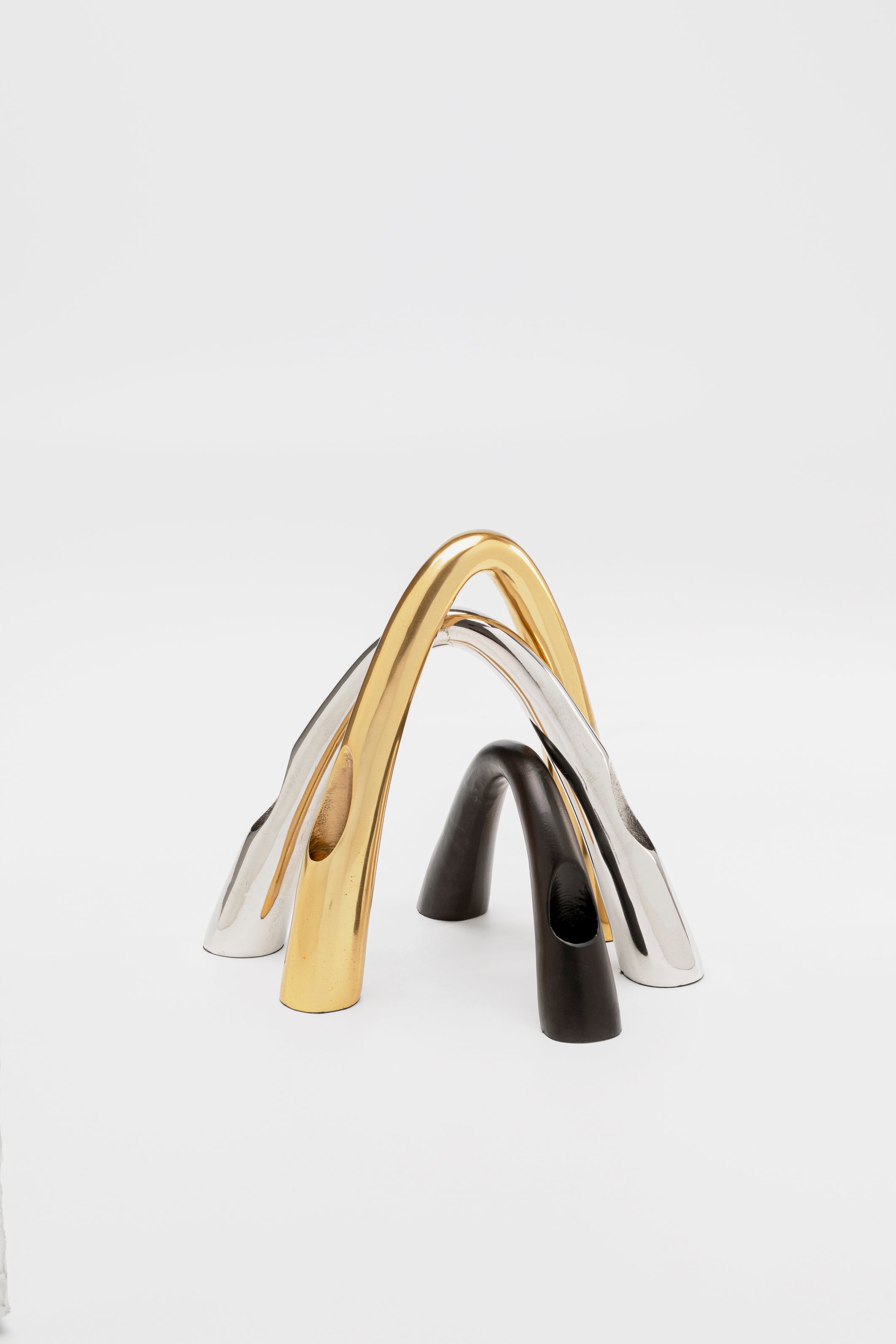 Kare - Candle Holder Bow Duo Black 13cm