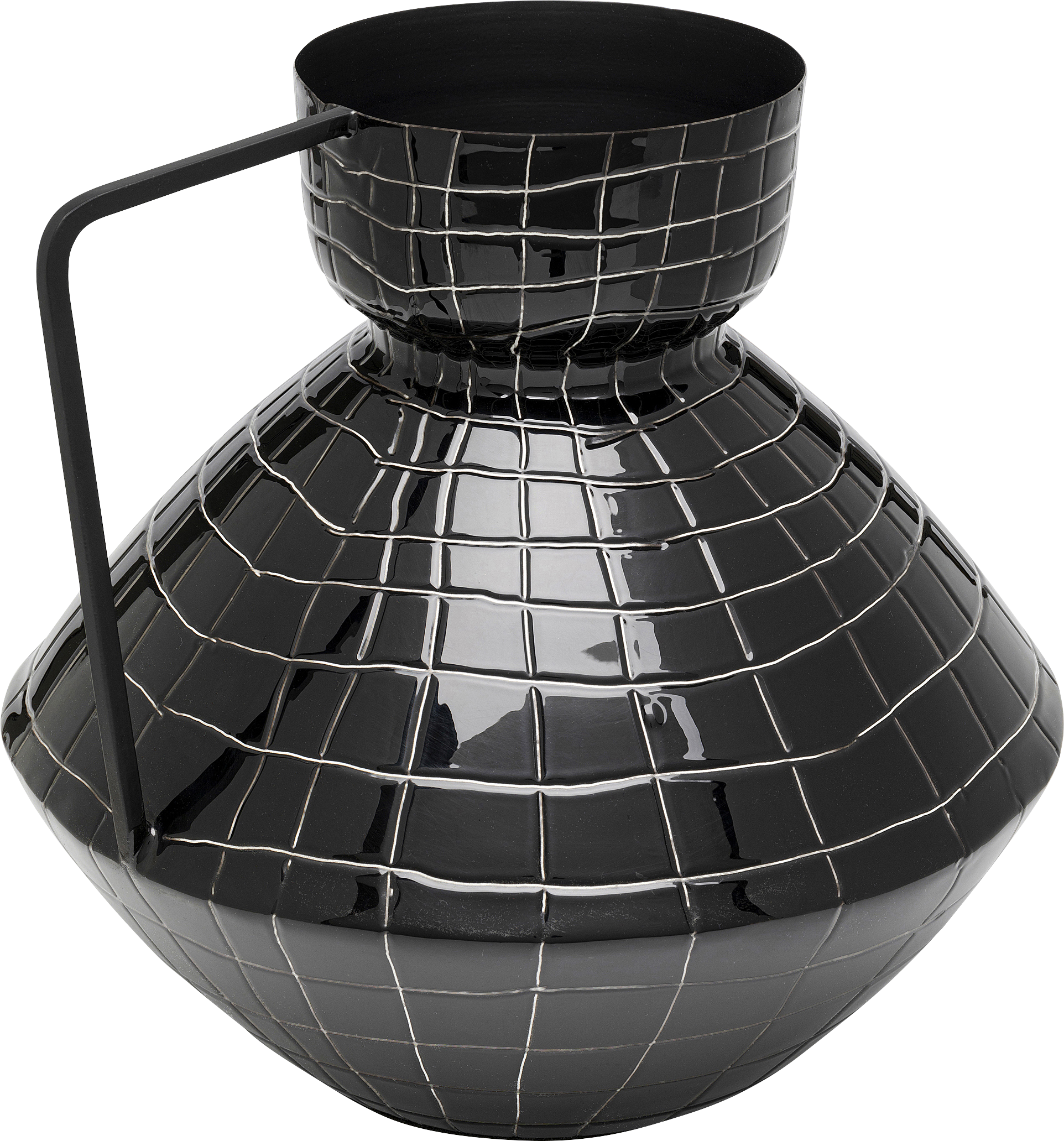 Kare - Vase Black Mesh Handle 29cm