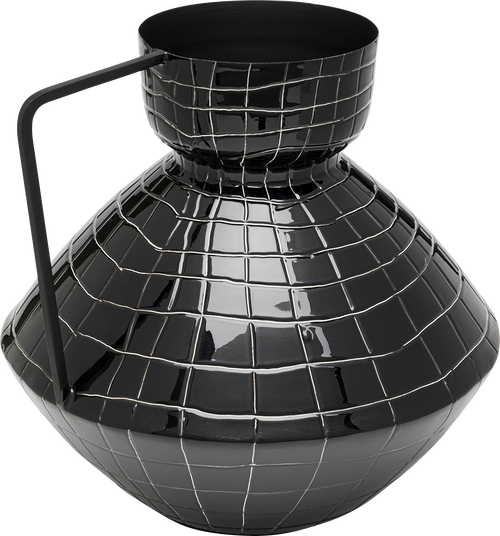 Kare - Vase Black Mesh Handle 29cm