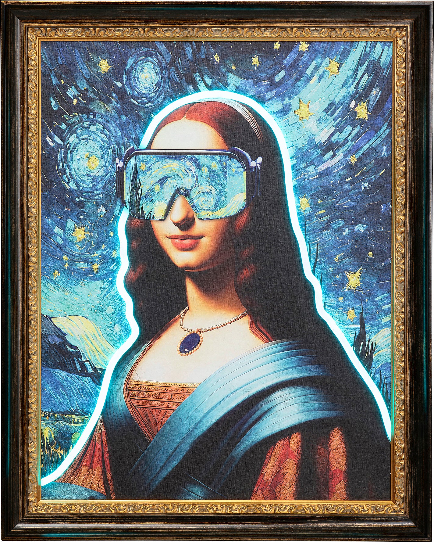 Kare - Framed Picture LED Art Lady 80x100cm