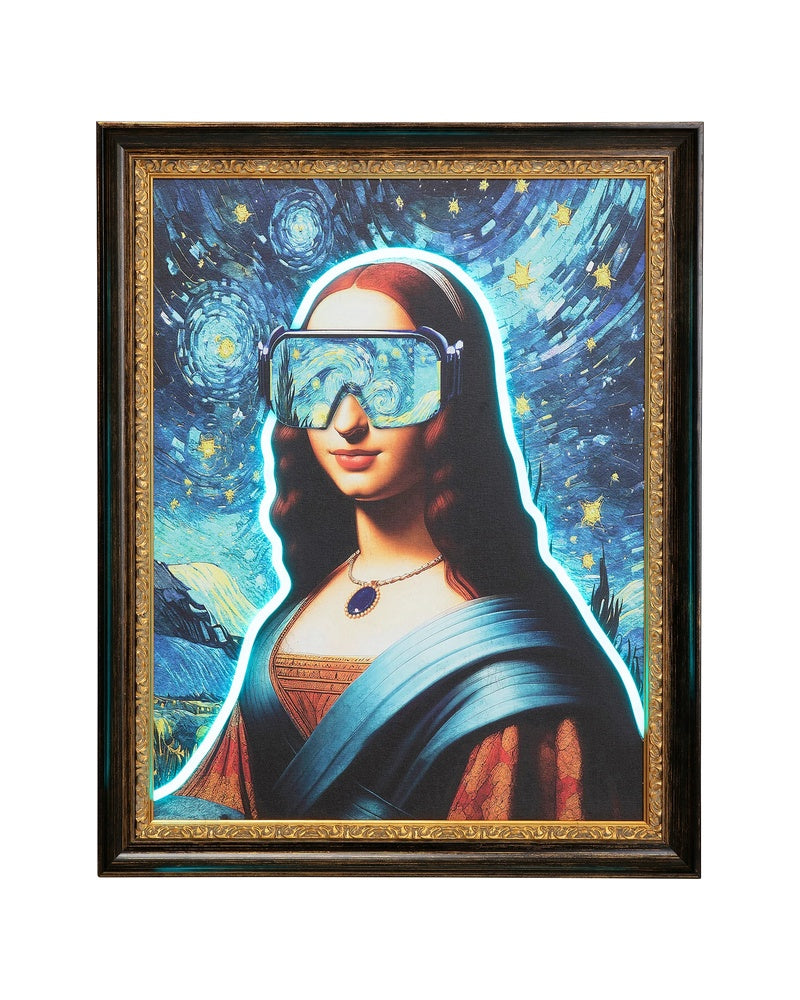 Kare - Framed Picture LED Art Lady 80x100cm