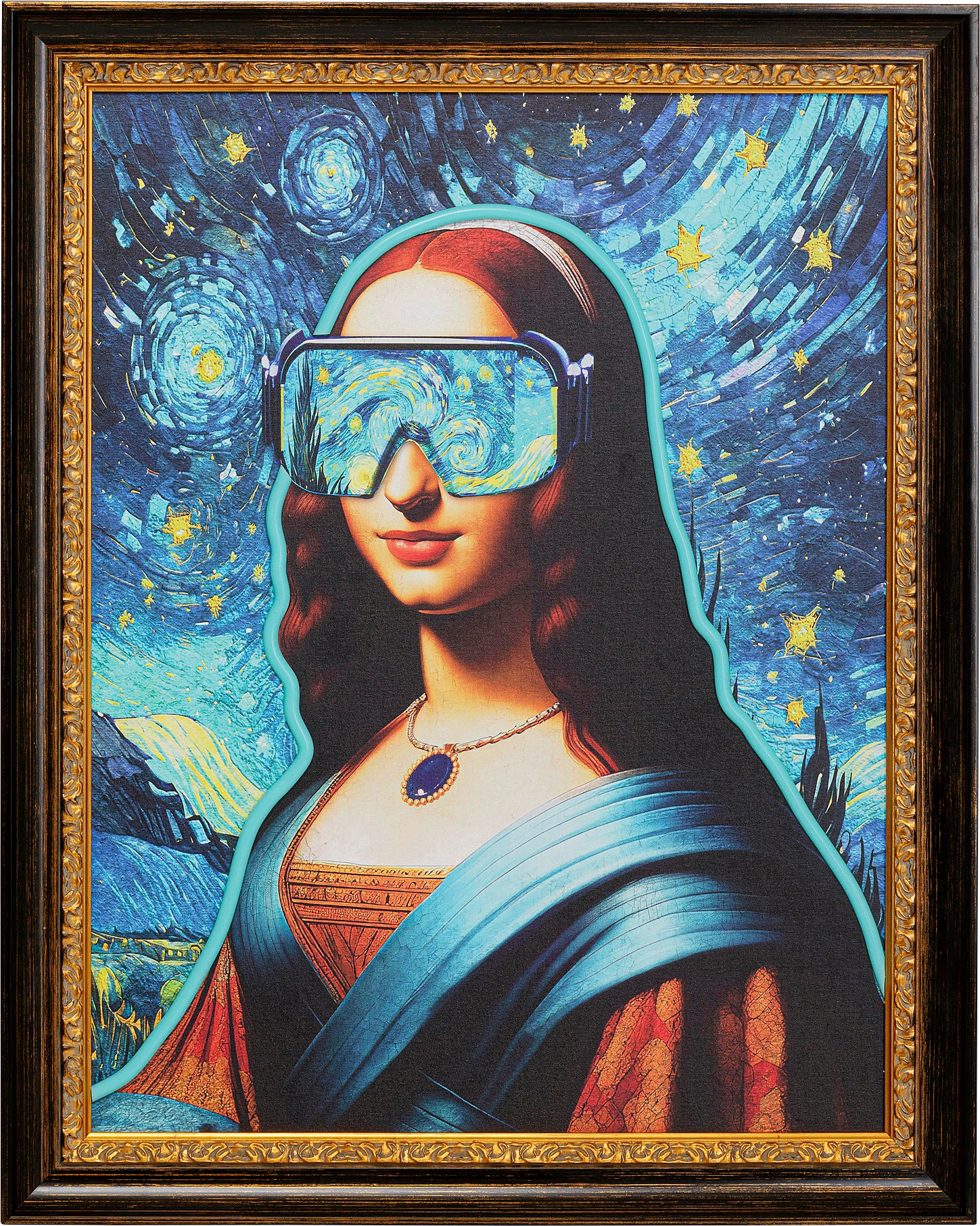Kare - Framed Picture LED Art Lady 80x100cm