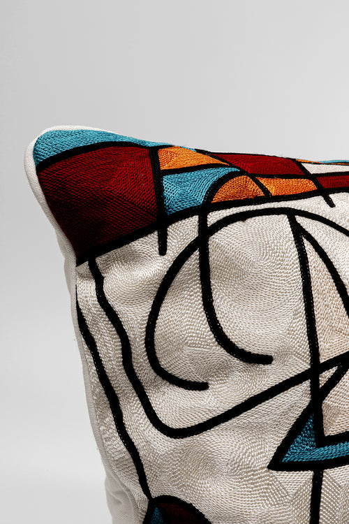 Kare - Cushion Art Line Sea World 50x50cm