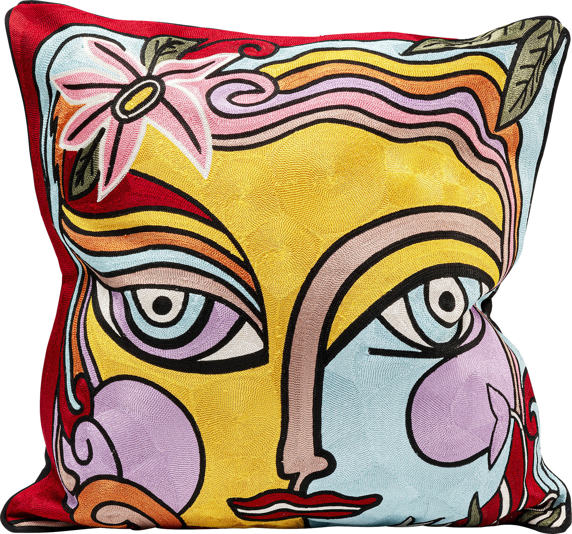 Kare - Cushion Art Line Face 50x50cm