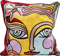 Kare - Cushion Art Line Face 50x50cm