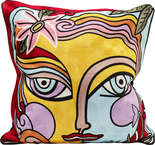 Kare - Cushion Art Line Face 50x50cm