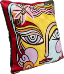 Kare - Cushion Art Line Face 50x50cm