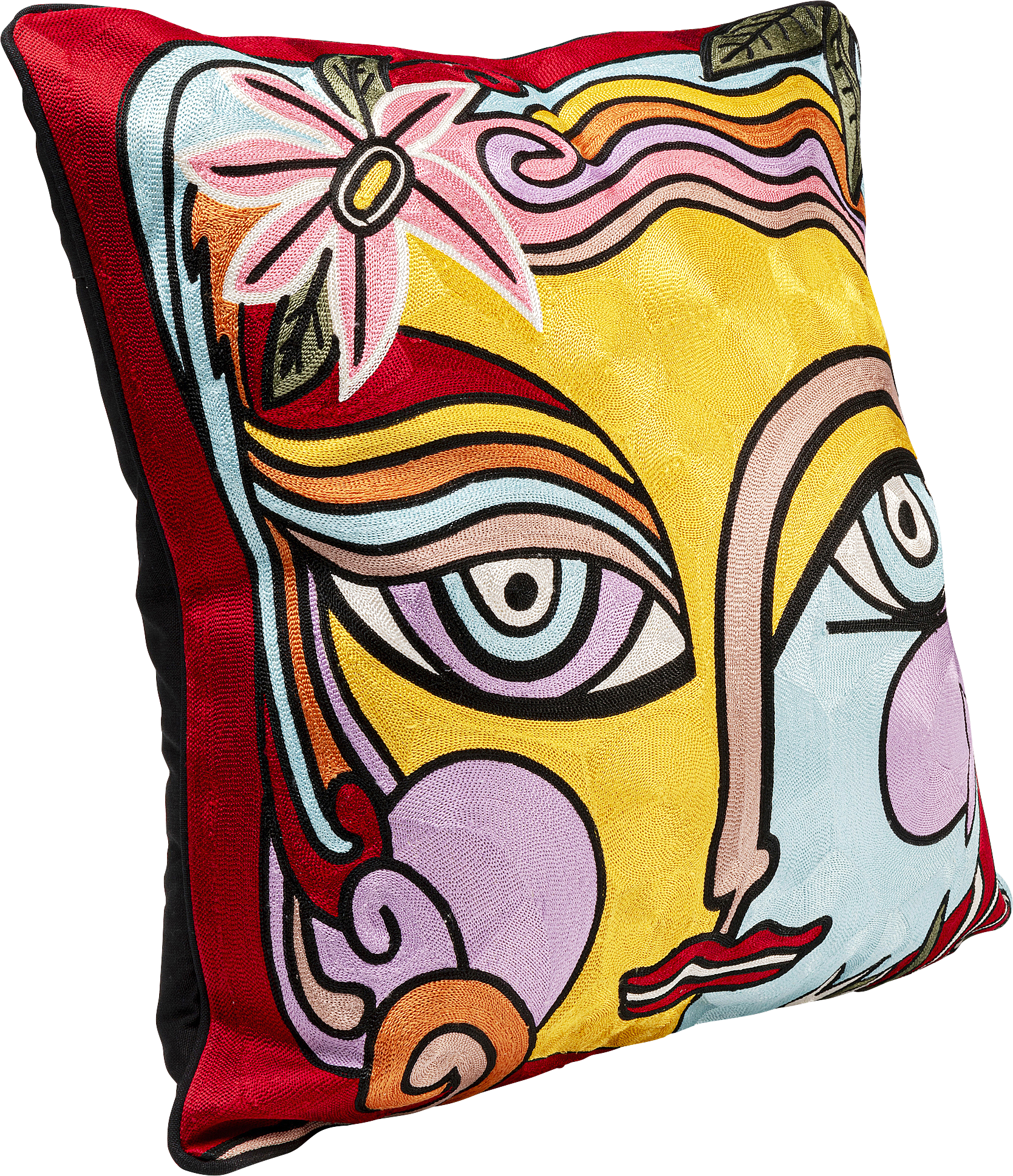 Kare - Cushion Art Line Face 50x50cm