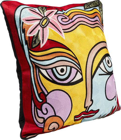 Kare - Cushion Art Line Face 50x50cm