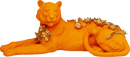 Kare - Deco Figurine Flower Leoard Orange 26cm