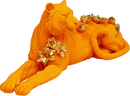 Kare - Deco Figurine Flower Leoard Orange 26cm