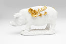 Kare - Deco Figurine Flower Pig White 21cm