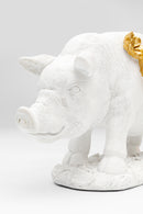 Kare - Deco Figurine Flower Pig White 21cm