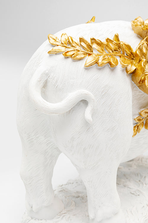 Kare - Deco Figurine Flower Pig White 21cm