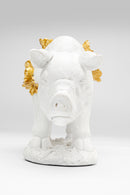 Kare - Deco Figurine Flower Pig White 21cm