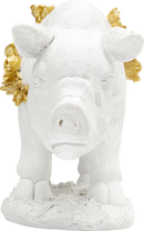 Kare - Deco Figurine Flower Pig White 21cm