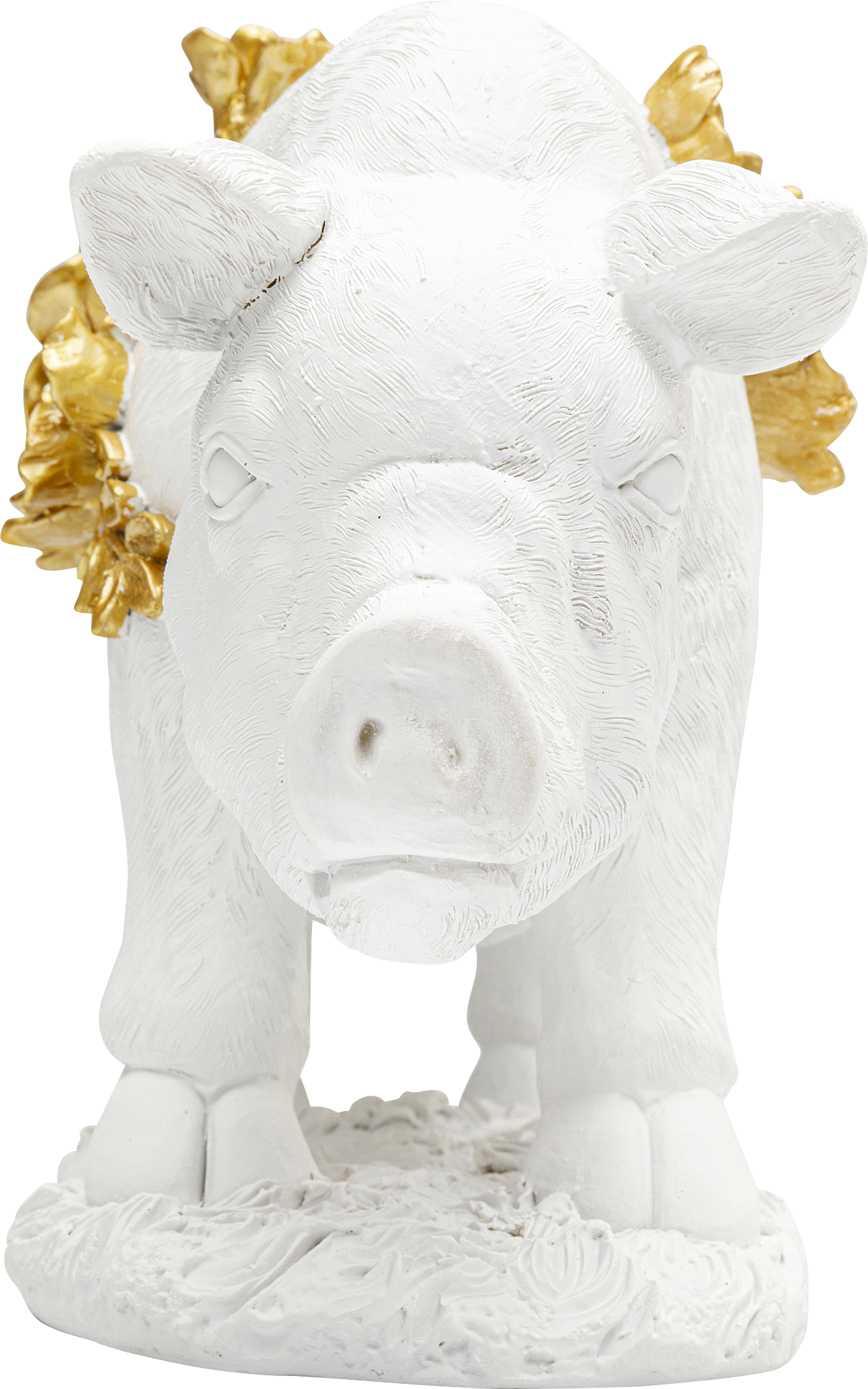 Kare - Deco Figurine Flower Pig White 21cm