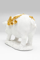 Kare - Deco Figurine Flower Pig White 21cm