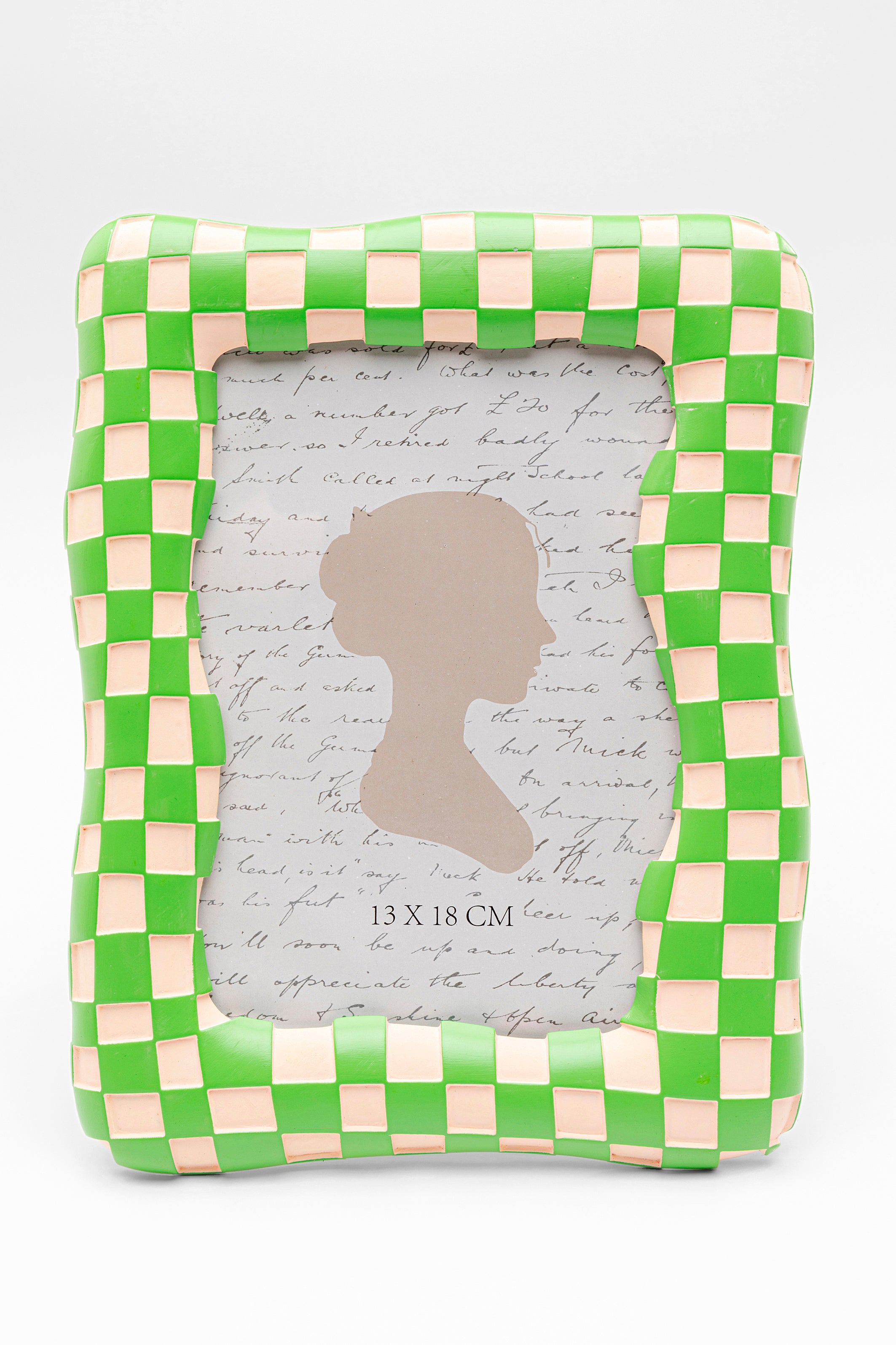 Kare - Picture Frame Checker Green 13x18cm