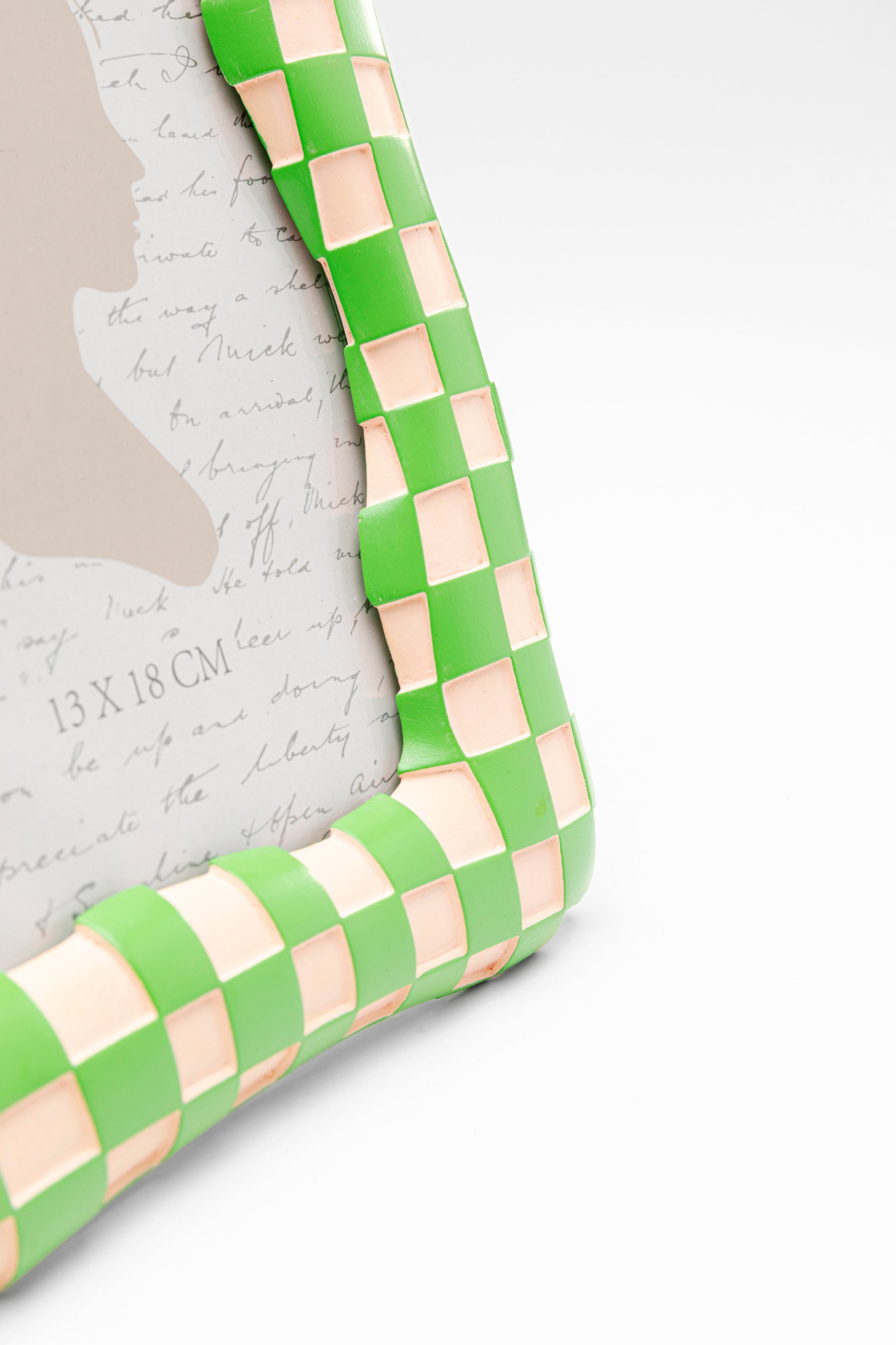 Kare - Picture Frame Checker Green 13x18cm