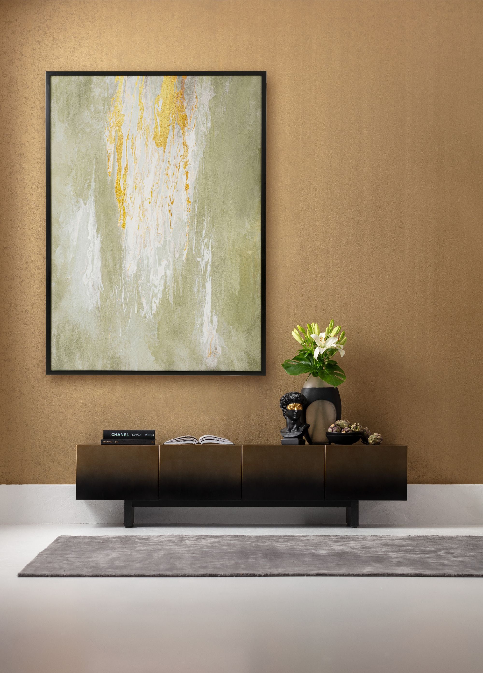 Kare - Framed Picture Artistas Green 120x180cm