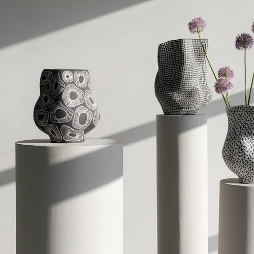 Kare - Vase Anemone Grey 33cm