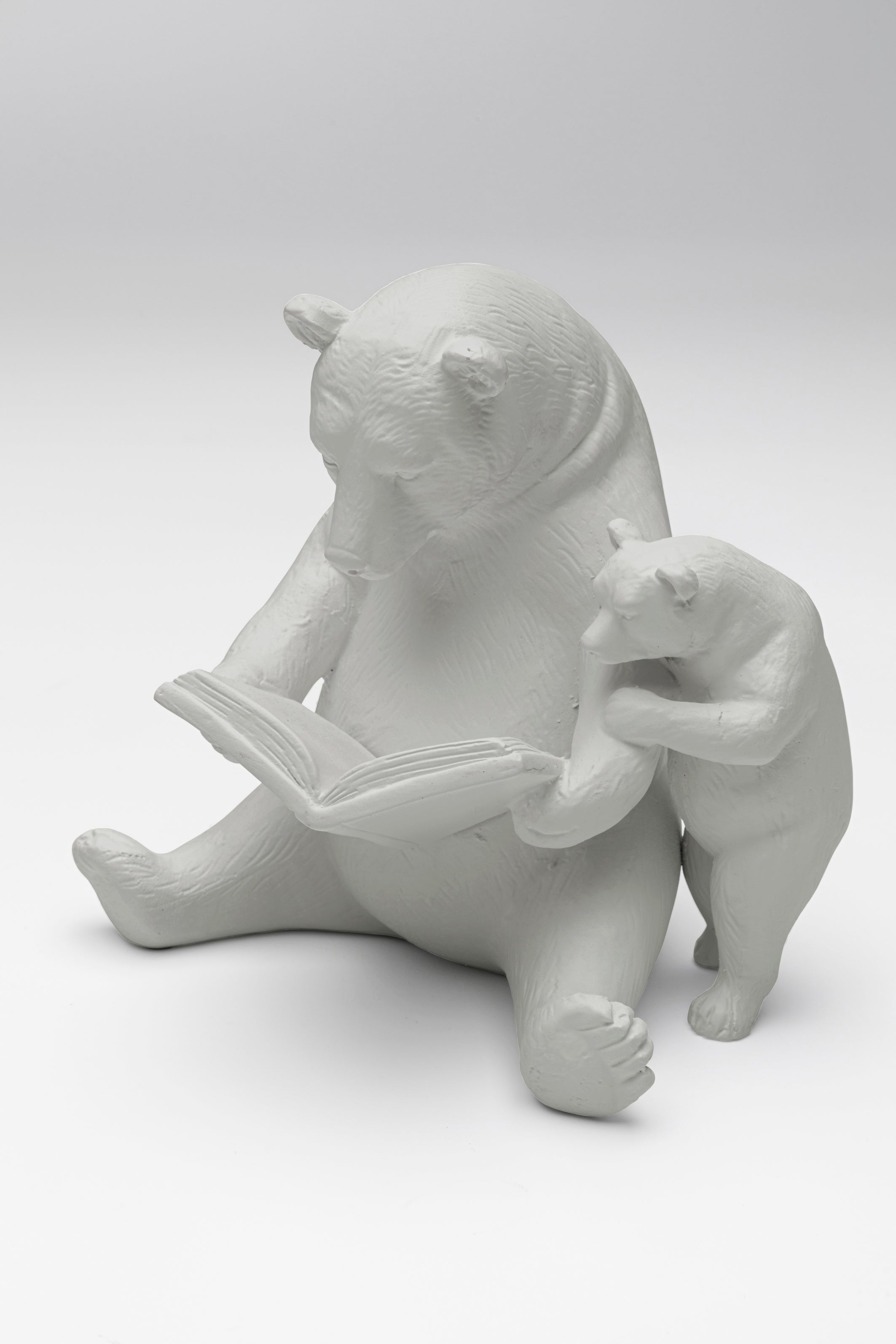 Kare - Deco Figurine Reading Bears Greige