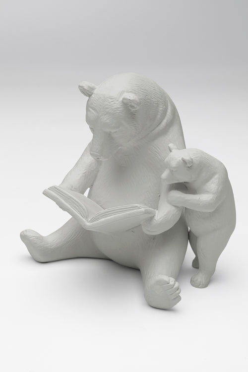 Kare - Deco Figurine Reading Bears Greige